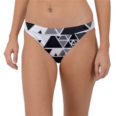 Gray Triangle Puzzle Band Bikini Bottom