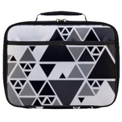 Gray Triangle Puzzle Full Print Lunch Bag