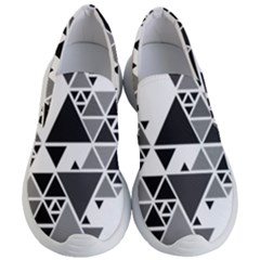 Gray Triangle Puzzle Women s Lightweight Slip Ons