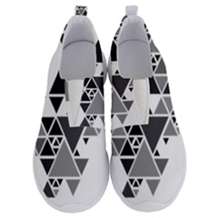 Gray Triangle Puzzle No Lace Lightweight Shoes