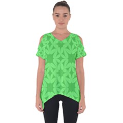 Green Magenta Wallpaper Seamless Pattern Cut Out Side Drop Tee by Mariart