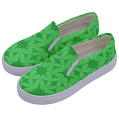 Green Magenta Wallpaper Seamless Pattern Kids  Canvas Slip Ons by Mariart