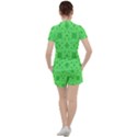 Green Magenta Wallpaper Seamless Pattern Women s Tee and Shorts Set View2