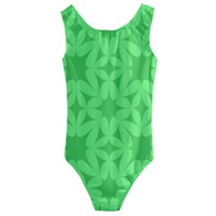 Green Magenta Wallpaper Seamless Pattern Kids  Cut-out Back One Piece Swimsuit