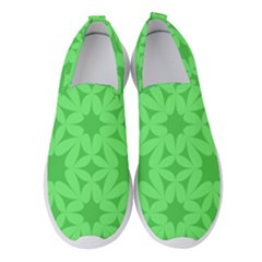 Green Magenta Wallpaper Seamless Pattern Women s Slip On Sneakers by Mariart