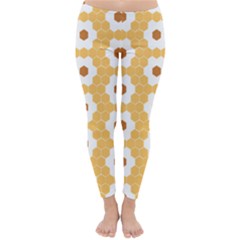 Hexagon Honeycomb Classic Winter Leggings by Mariart