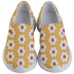 Hexagon Honeycomb Kids  Lightweight Slip Ons by Mariart