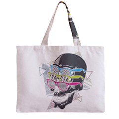 Illustration Skull Rainbow Zipper Mini Tote Bag by Mariart