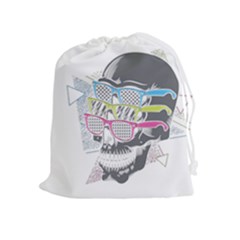 Illustration Skull Rainbow Drawstring Pouch (xl) by Mariart