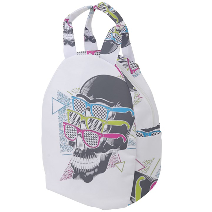 Illustration Skull Rainbow Travel Backpacks