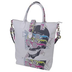 Illustration Skull Rainbow Buckle Top Tote Bag