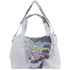 Illustration Skull Rainbow Double Compartment Shoulder Bag