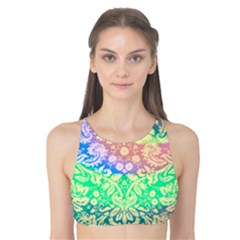 Hippie Fabric Background Tie Dye Tank Bikini Top by Mariart