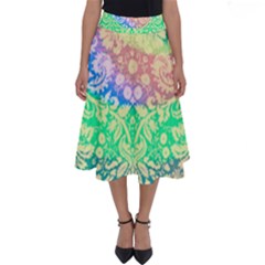 Hippie Fabric Background Tie Dye Perfect Length Midi Skirt