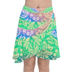 Hippie Fabric Background Tie Dye Chiffon Wrap Front Skirt by Mariart