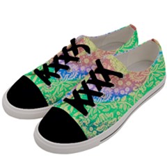 Hippie Fabric Background Tie Dye Men s Low Top Canvas Sneakers by Mariart