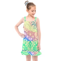 Hippie Fabric Background Tie Dye Kids  Overall Dress