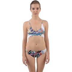 Goat Sheep Ethnic Wrap Around Bikini Set by Mariart