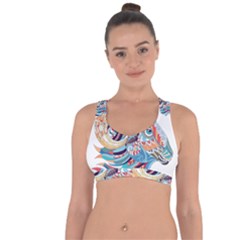 Goat Sheep Ethnic Cross String Back Sports Bra by Mariart