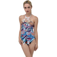 Goat Sheep Ethnic Go With The Flow One Piece Swimsuit