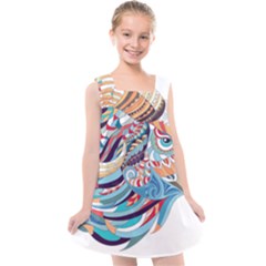 Goat Sheep Ethnic Kids  Cross Back Dress by Mariart