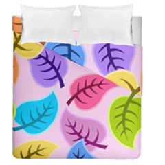 Leaves Background Beautiful Duvet Cover Double Side (queen Size) by Mariart