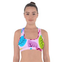 Leaves Background Beautiful Cross Back Sports Bra by Mariart