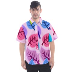 Leaves Background Beautiful Men s Short Sleeve Shirt