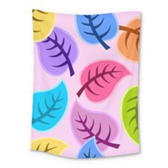 Leaves Background Beautiful Medium Tapestry by Mariart