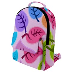 Leaves Background Beautiful Flap Pocket Backpack (small)