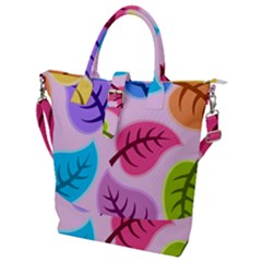 Leaves Background Beautiful Buckle Top Tote Bag