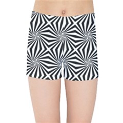 Line Stripe Pattern Kids  Sports Shorts by Mariart