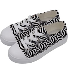 Line Stripe Pattern Kids  Low Top Canvas Sneakers by Mariart