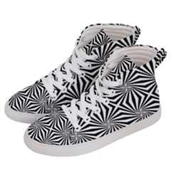 Line Stripe Pattern Women s Hi-top Skate Sneakers