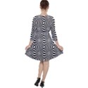 Line Stripe Pattern Ruffle Dress View2