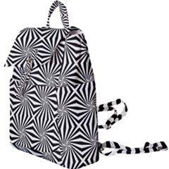 Line Stripe Pattern Buckle Everyday Backpack