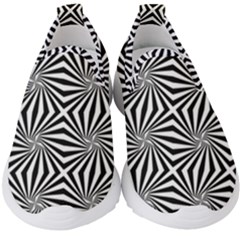 Line Stripe Pattern Kids  Slip On Sneakers