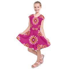 Morroco Tile Traditional Kids  Short Sleeve Dress by Mariart