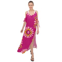 Morroco Tile Traditional Maxi Chiffon Cover Up Dress