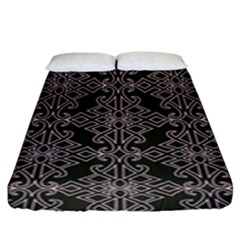 Line Geometry Fitted Sheet (king Size) by Mariart