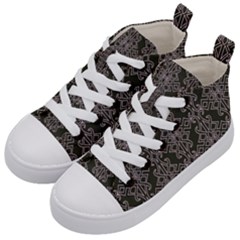 Line Geometry Kids  Mid-top Canvas Sneakers