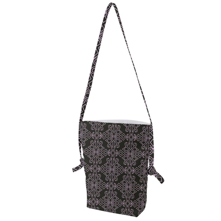 Line Geometry Folding Shoulder Bag