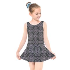 Line Geometry Kids  Skater Dress Swimsuit