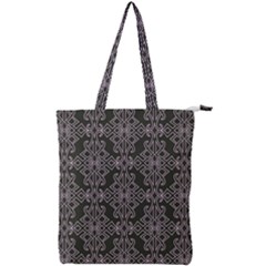 Line Geometry Double Zip Up Tote Bag