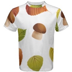 Leaves Mushrooms Men s Cotton Tee by Mariart