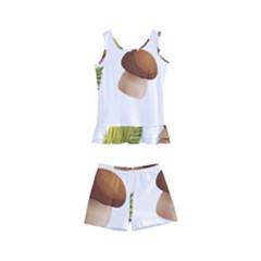 Leaves Mushrooms Kids  Boyleg Swimsuit