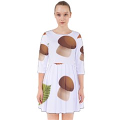 Leaves Mushrooms Smock Dress by Mariart