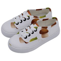 Leaves Mushrooms Kids  Classic Low Top Sneakers by Mariart