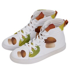 Leaves Mushrooms Women s Hi-top Skate Sneakers