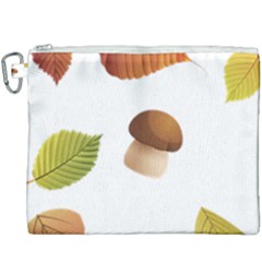 Leaves Mushrooms Canvas Cosmetic Bag (xxxl)